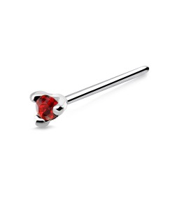 1.5mm Round CZ Silver Straight Nose Stud NSKA-52